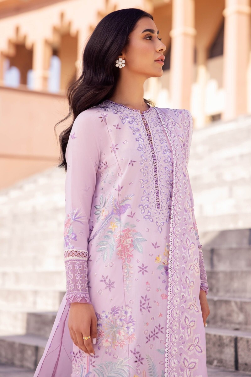 product Zaha By Khadijah Shah Zl24-01a Ela Embroidered Lawn 3pc Suit Collection 2024