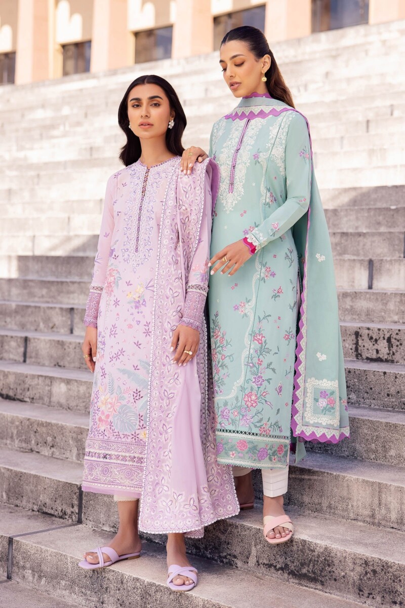 product Zaha By Khadijah Shah Zl24-02a Larmina Embroidered Lawn 3pc Suit Collection 2024