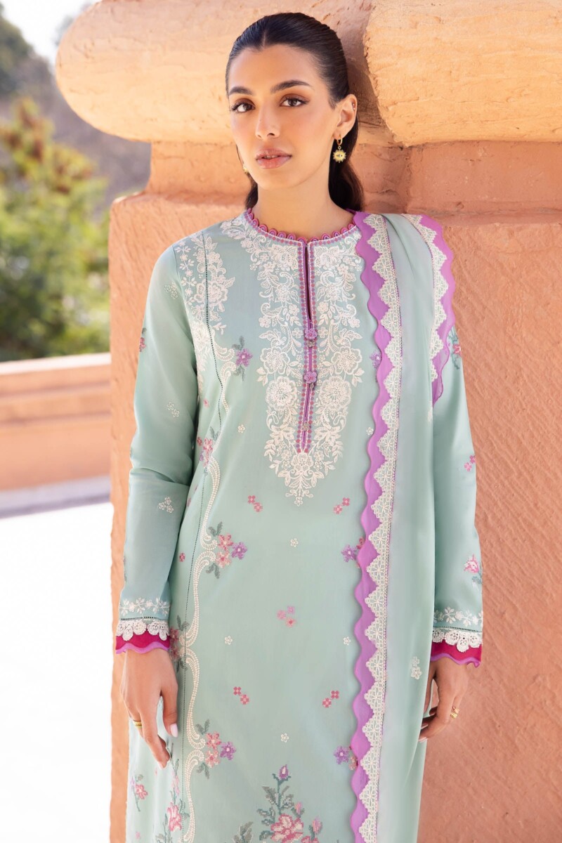 product Zaha By Khadijah Shah Zl24-02a Larmina Embroidered Lawn 3pc Suit Collection 2024