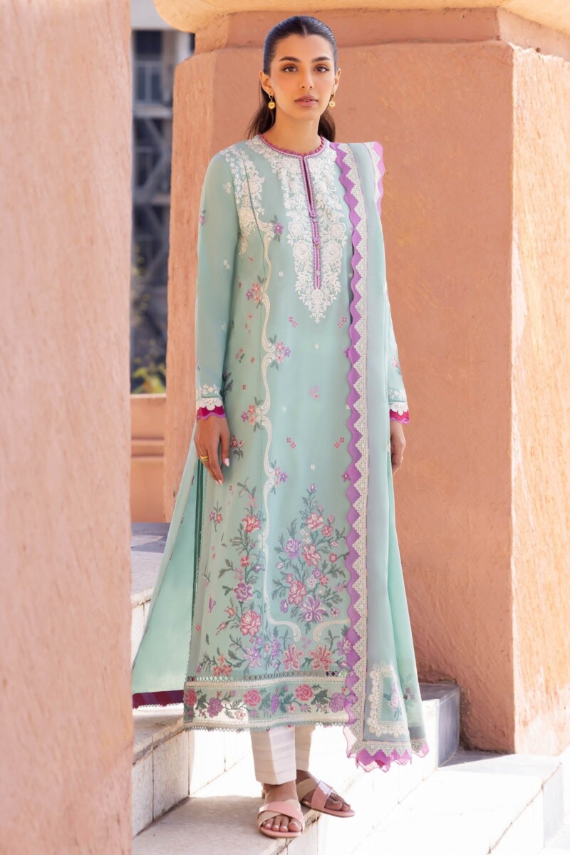 product Zaha By Khadijah Shah Zl24-02a Larmina Embroidered Lawn 3pc Suit Collection 2024