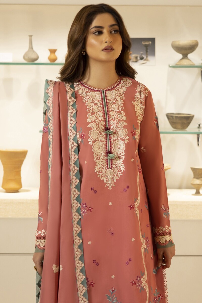 product Zaha By Khadijah Shah Zl24-02b Larmina Embroidered Lawn 3pc Suit Collection 2024