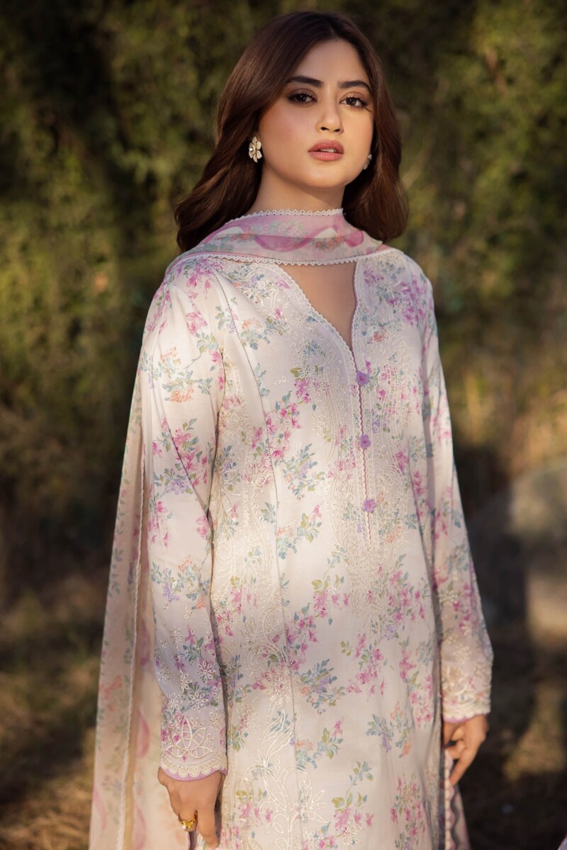 product Zaha By Khadijah Shah Zl24-03a Aysel Embroidered Lawn 3pc Suit Collection 2024