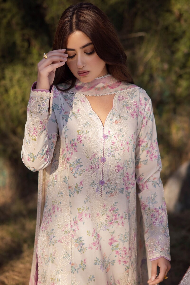 product Zaha By Khadijah Shah Zl24-03a Aysel Embroidered Lawn 3pc Suit Collection 2024