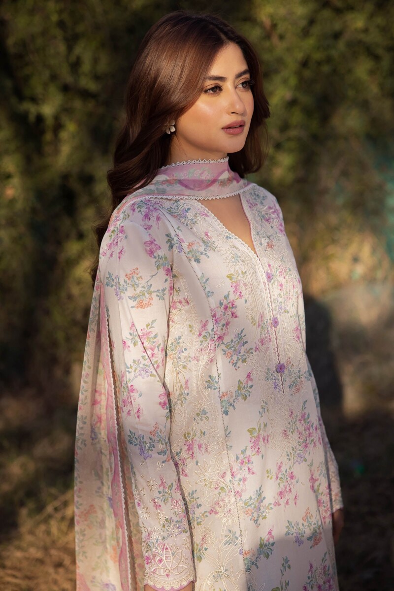 product Zaha By Khadijah Shah Zl24-03a Aysel Embroidered Lawn 3pc Suit Collection 2024