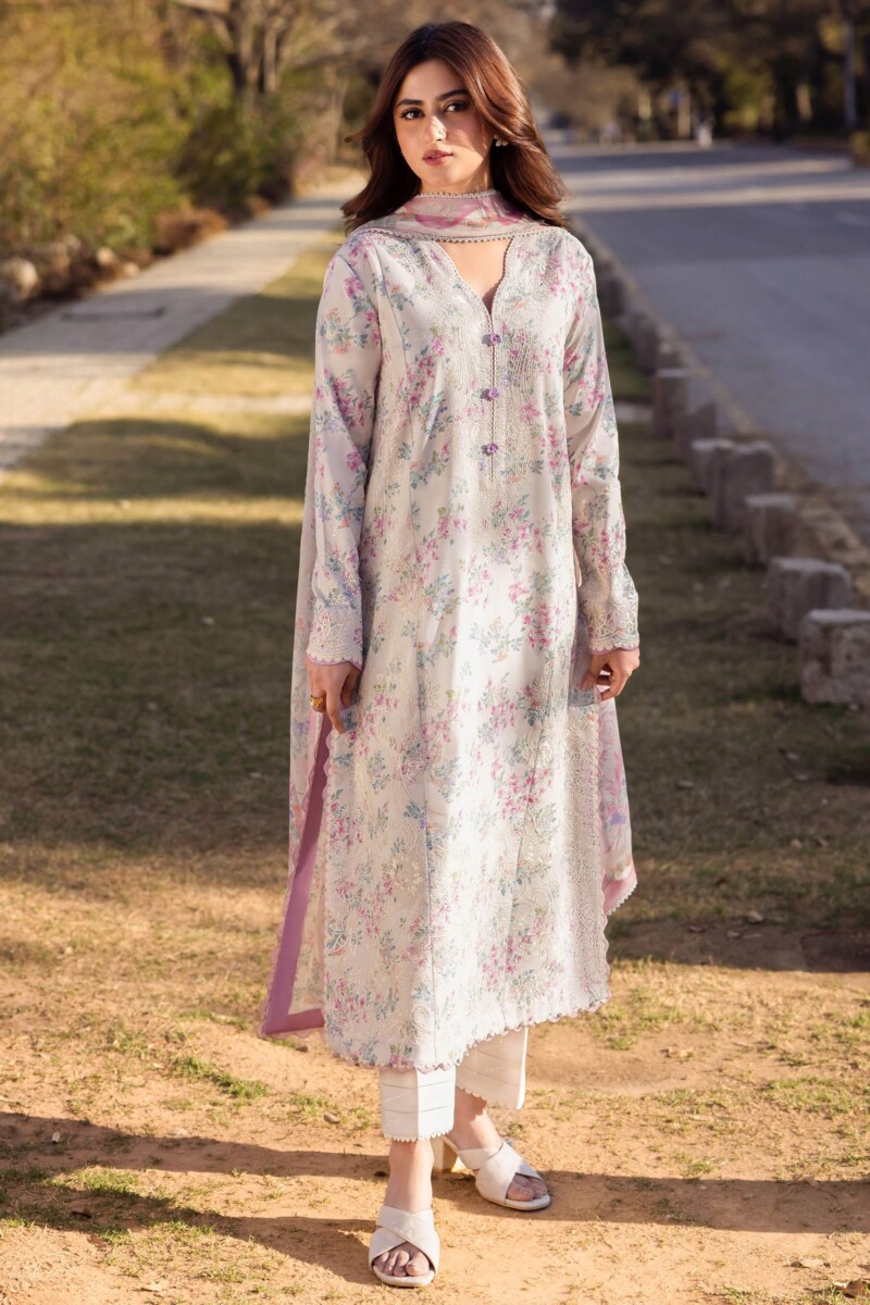 product Zaha By Khadijah Shah Zl24-03a Aysel Embroidered Lawn 3pc Suit Collection 2024