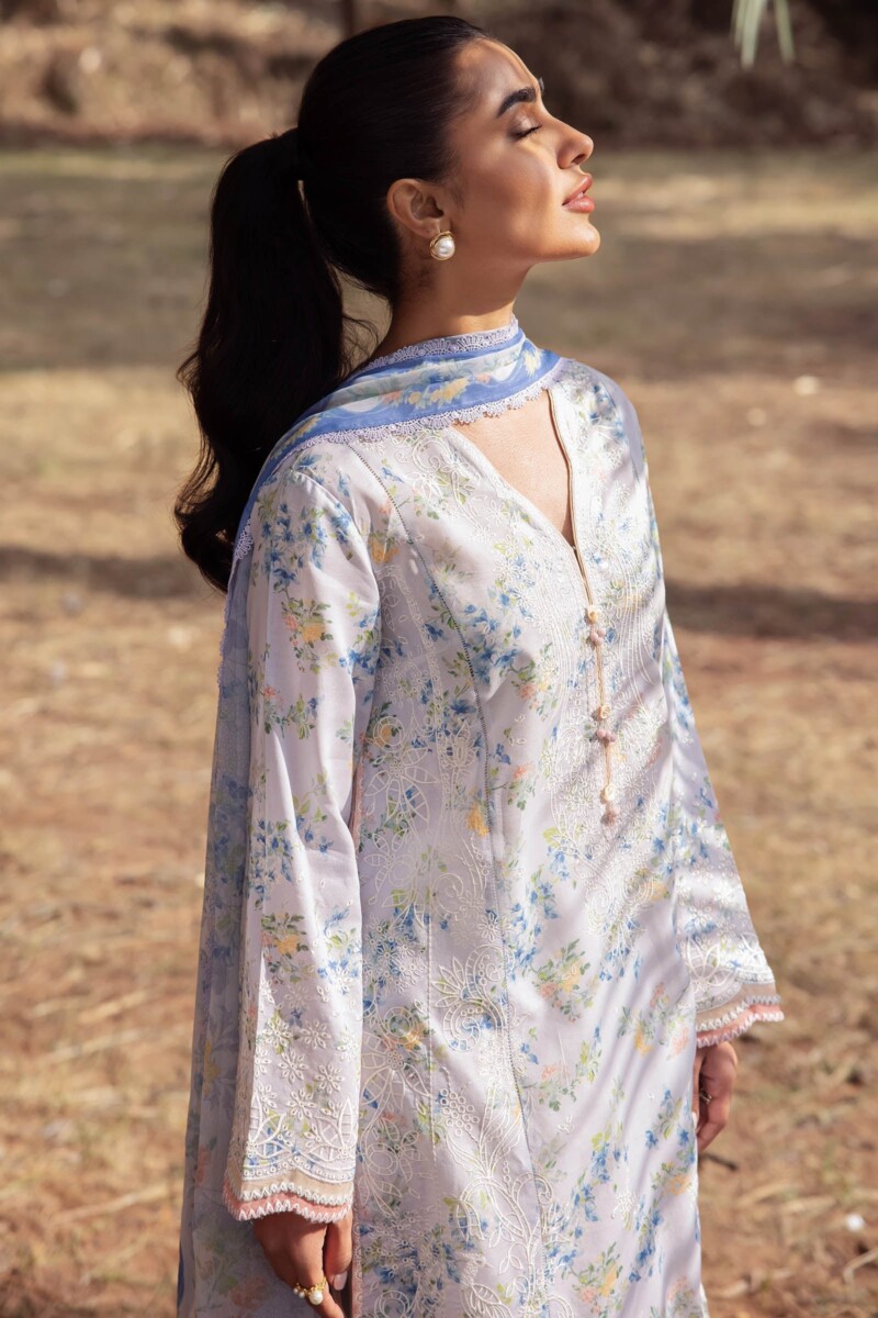 product Zaha By Khadijah Shah Zl24-03b Aysel Embroidered Lawn 3pc Suit Collection 2024