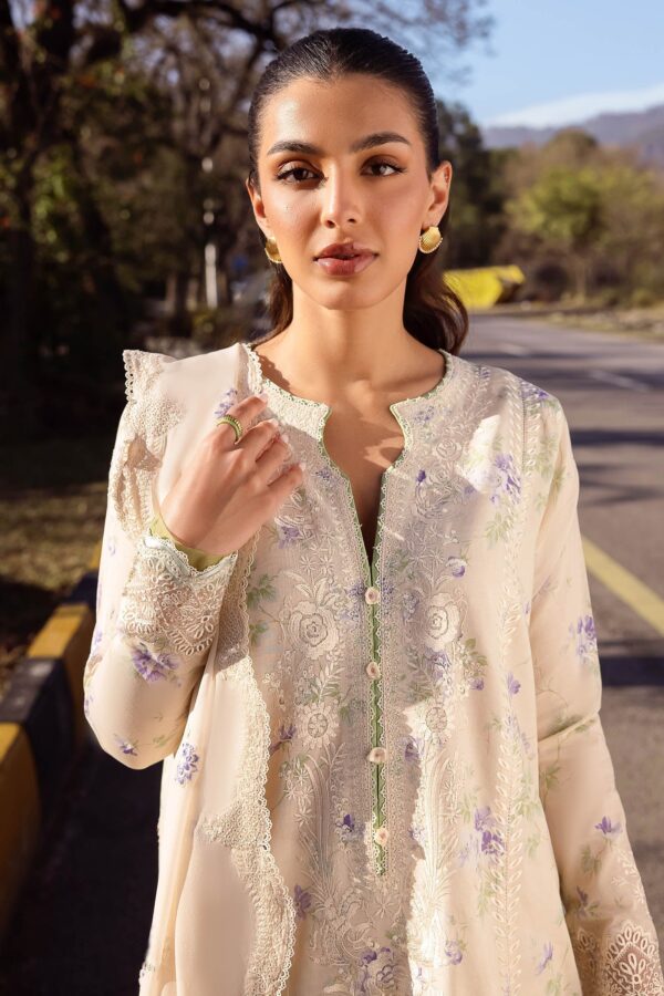 Zaha By Khadijah Shah Zl24-04B Asema Embroidered Lawn 3Pc Suit Collection 2024