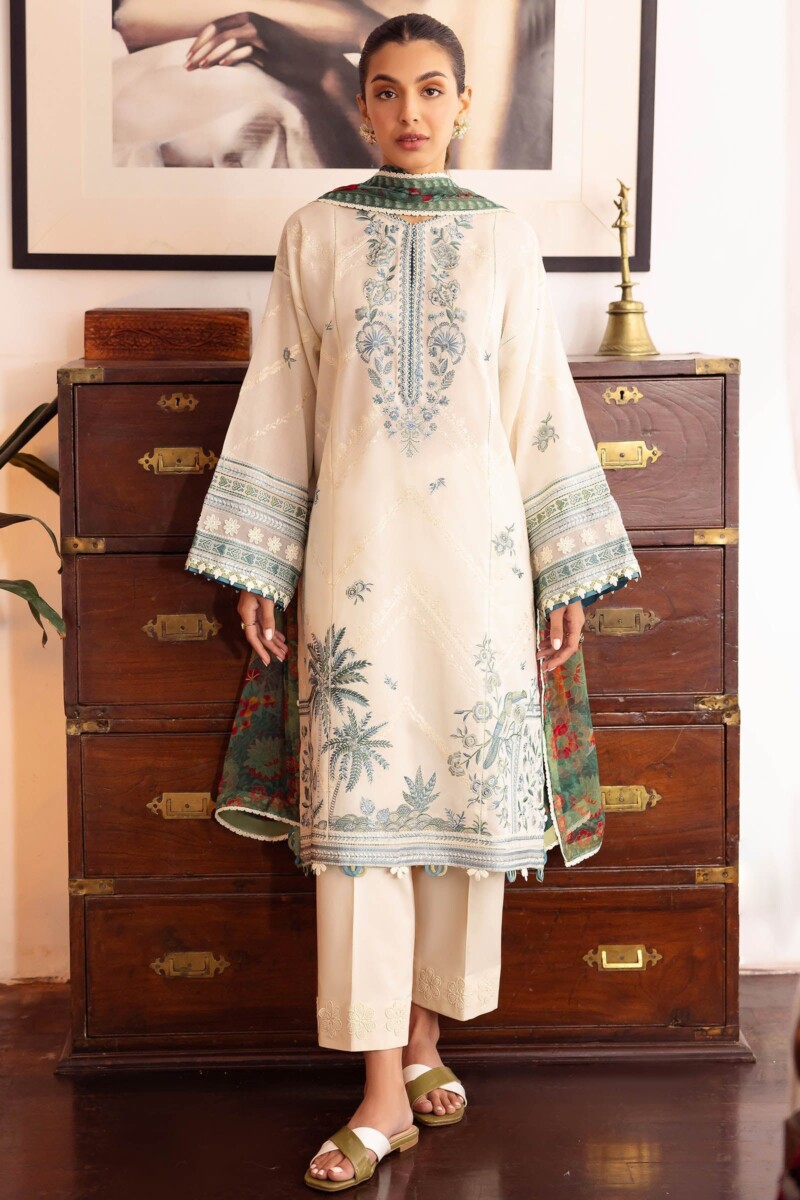 product Zaha By Khadijah Shah Zl24-05a Eira Embroidered Lawn 3pc Suit Collection 2024