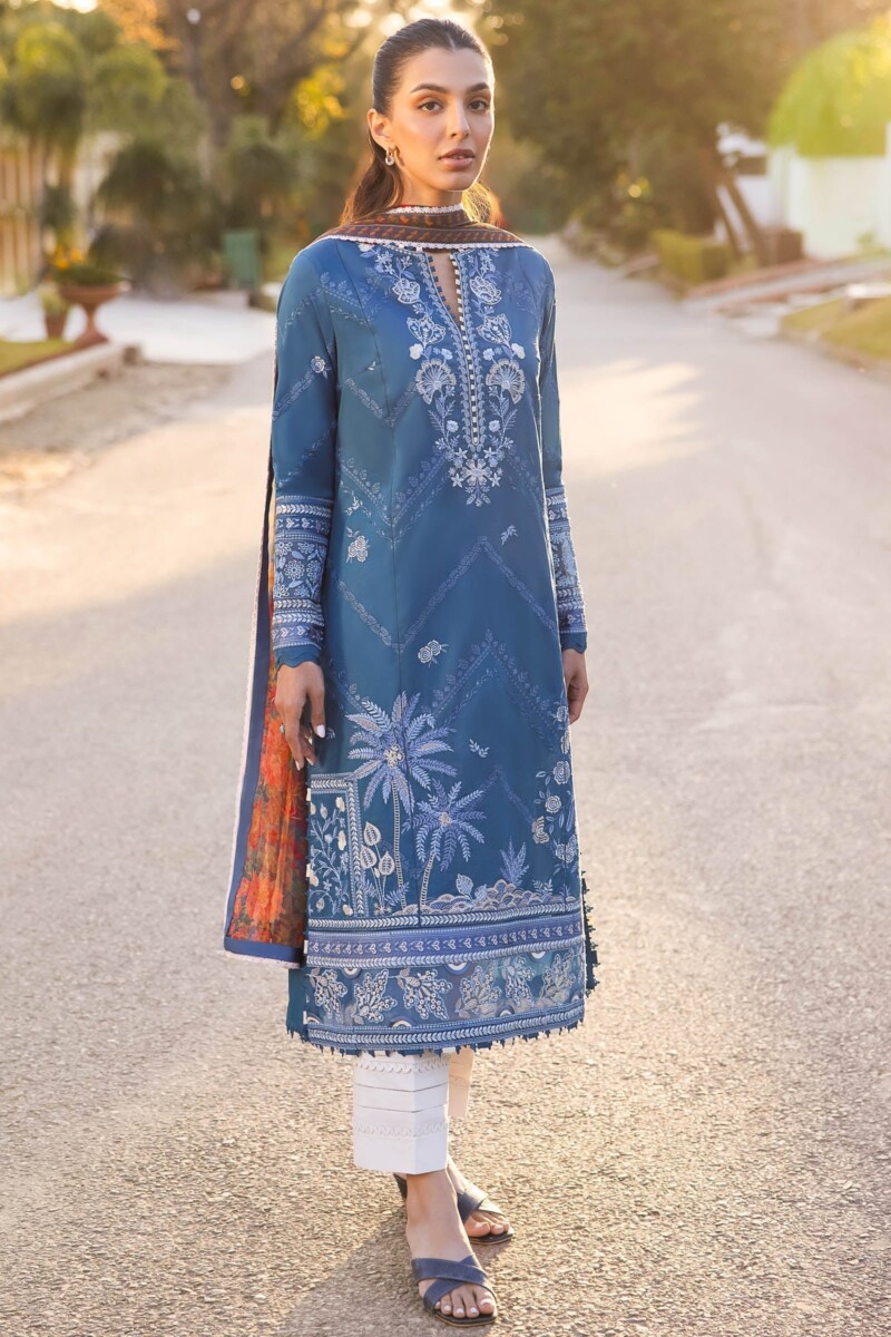 product Zaha By Khadijah Shah Zl24-05b Eira Embroidered Lawn 3pc Suit Collection 2024