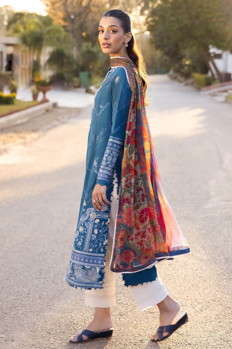 product Zaha By Khadijah Shah Zl24-05b Eira Embroidered Lawn 3pc Suit Collection 2024