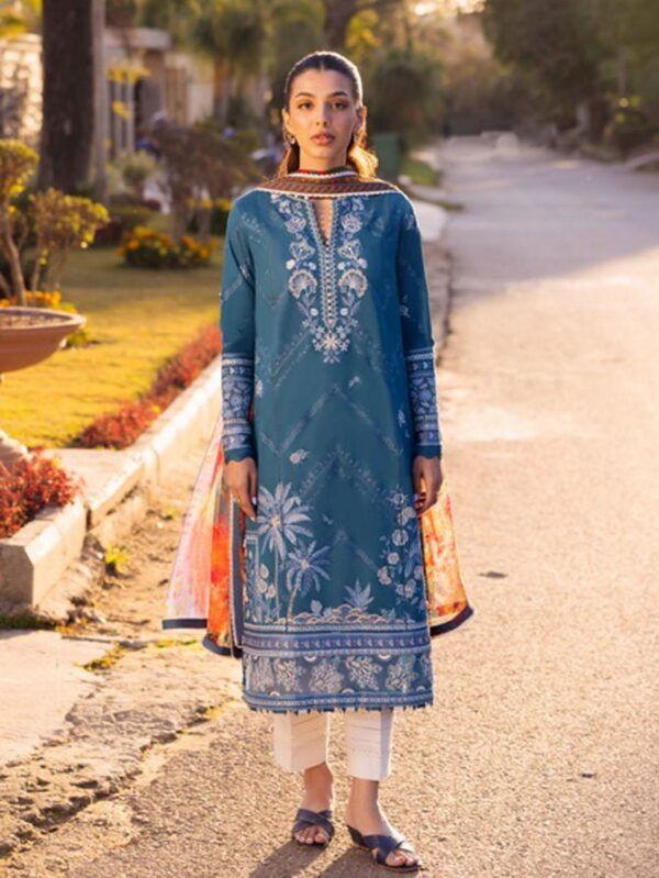 Zaha By Khadijah Shah Zl24-05B Eira Embroidered Lawn 3Pc Suit Collection 2024