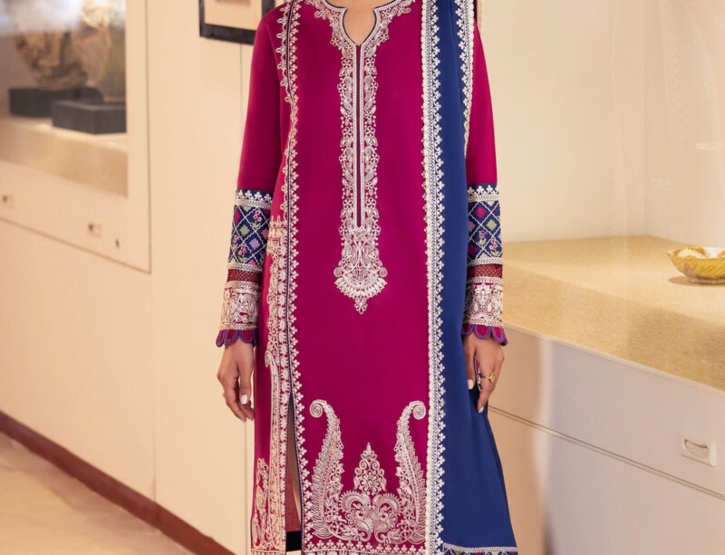 product Zaha By Khadijah Shah Zl24-06b Ferya Embroidered Lawn 3pc Suit Collection 2024