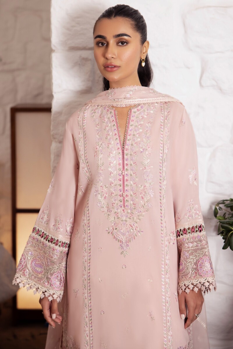 product Zaha By Khadijah Shah Zl24-07a Zenel Embroidered Lawn 3pc Suit Collection 2024