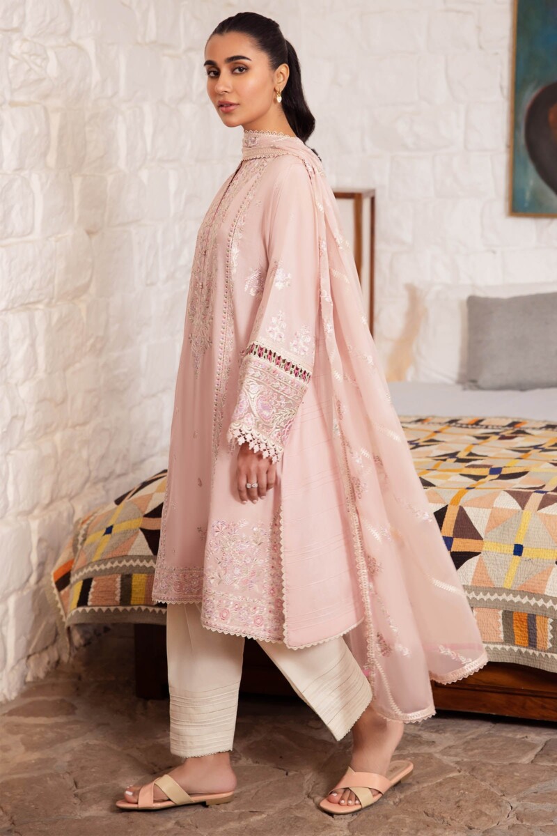 product Zaha By Khadijah Shah Zl24-07a Zenel Embroidered Lawn 3pc Suit Collection 2024