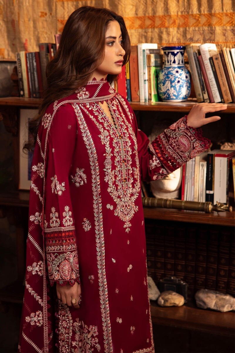 product Zaha By Khadijah Shah Zl24-07b Zenel Embroidered Lawn 3pc Suit Collection 2024