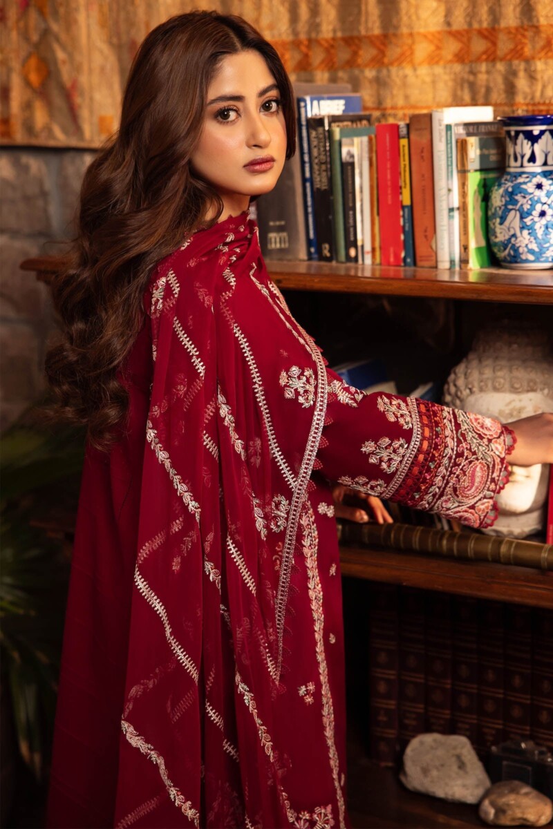 product Zaha By Khadijah Shah Zl24-07b Zenel Embroidered Lawn 3pc Suit Collection 2024