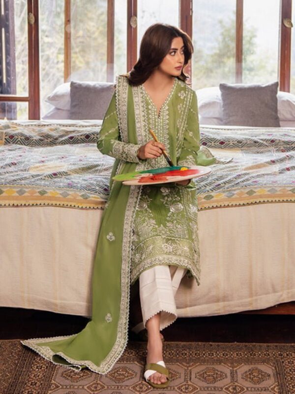 Zaha By Khadijah Shah Zl24-08A Zel Embroidered Lawn 3Pc Suit Collection 2024