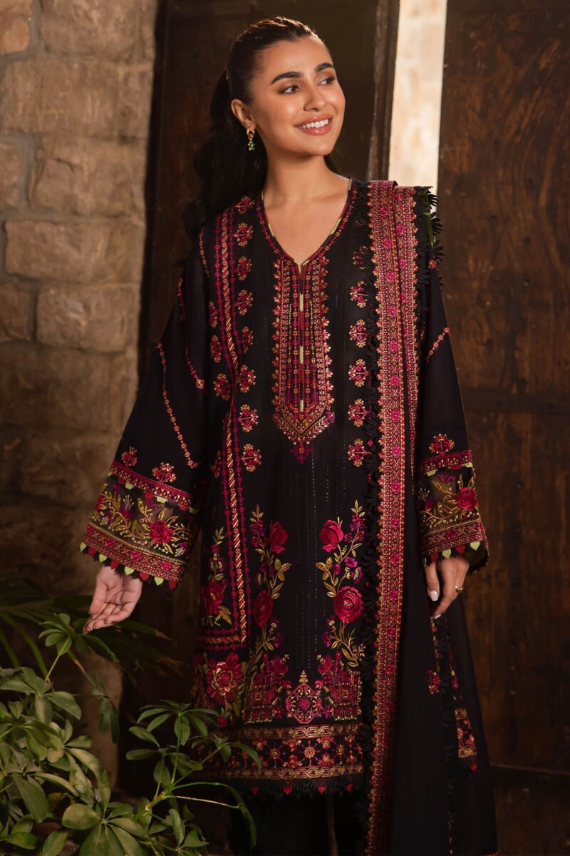 product Zaha By Khadijah Shah Zl24-08b Zel Embroidered Lawn 3pc Suit Collection 2024