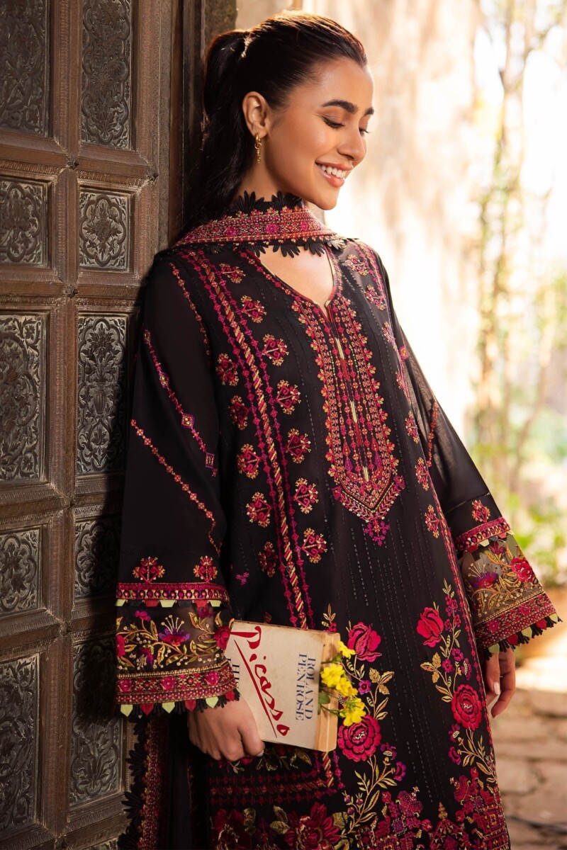 product Zaha By Khadijah Shah Zl24-08b Zel Embroidered Lawn 3pc Suit Collection 2024