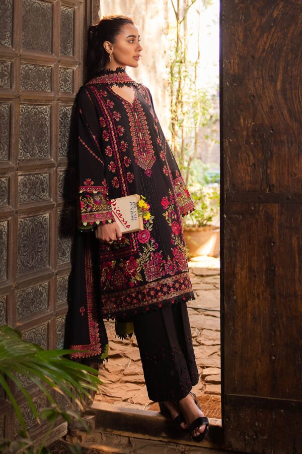 Zaha By Khadijah Shah Zl24-08B Zel Embroidered Lawn 3Pc Suit Collection 2024