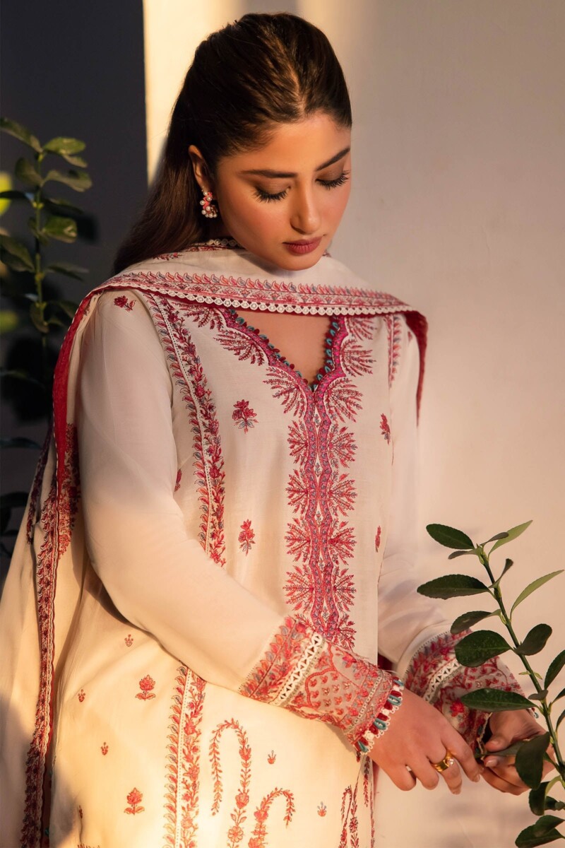 product Zaha By Khadijah Shah Zl24-09a Elania Embroidered Lawn 3pc Suit Collection 2024