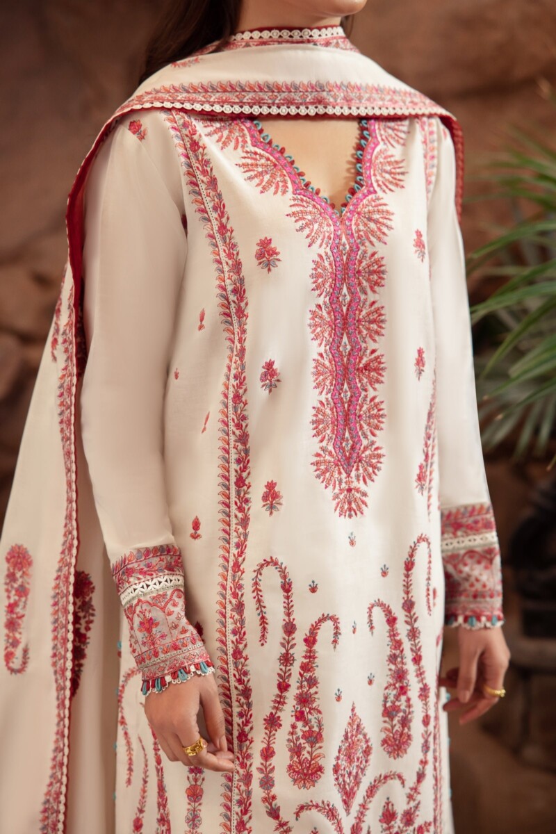 product Zaha By Khadijah Shah Zl24-09a Elania Embroidered Lawn 3pc Suit Collection 2024