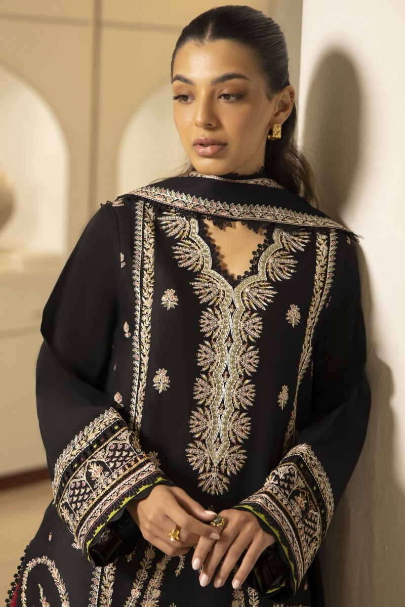 product Zaha By Khadijah Shah Zl24-09b Elania Embroidered Lawn 3pc Suit Collection 2024