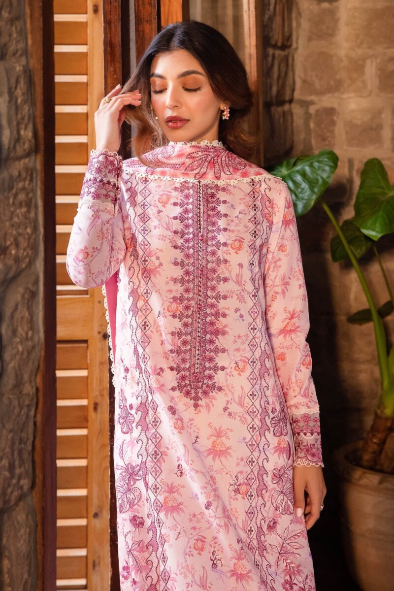 product Zaha By Khadijah Shah Zl24-10b Sena Embroidered Lawn 3pc Suit Collection 2024