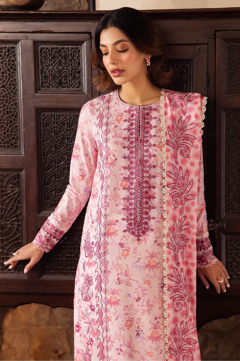 product Zaha By Khadijah Shah Zl24-10b Sena Embroidered Lawn 3pc Suit Collection 2024