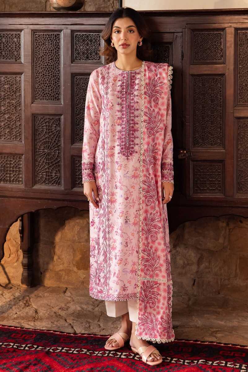 product Zaha By Khadijah Shah Zl24-10b Sena Embroidered Lawn 3pc Suit Collection 2024