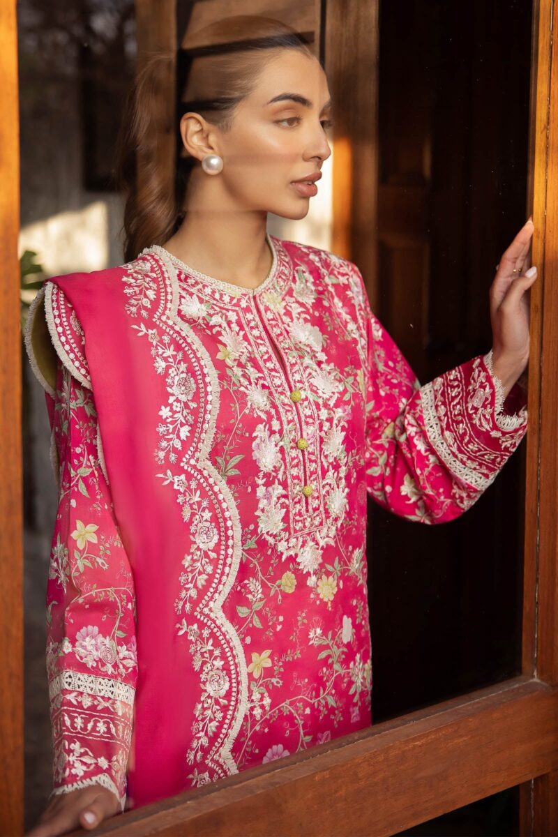 Zaha By Khadijah Shah Zl24-12a Leyla Embroidered Lawn 3pc Suit Collection 2024