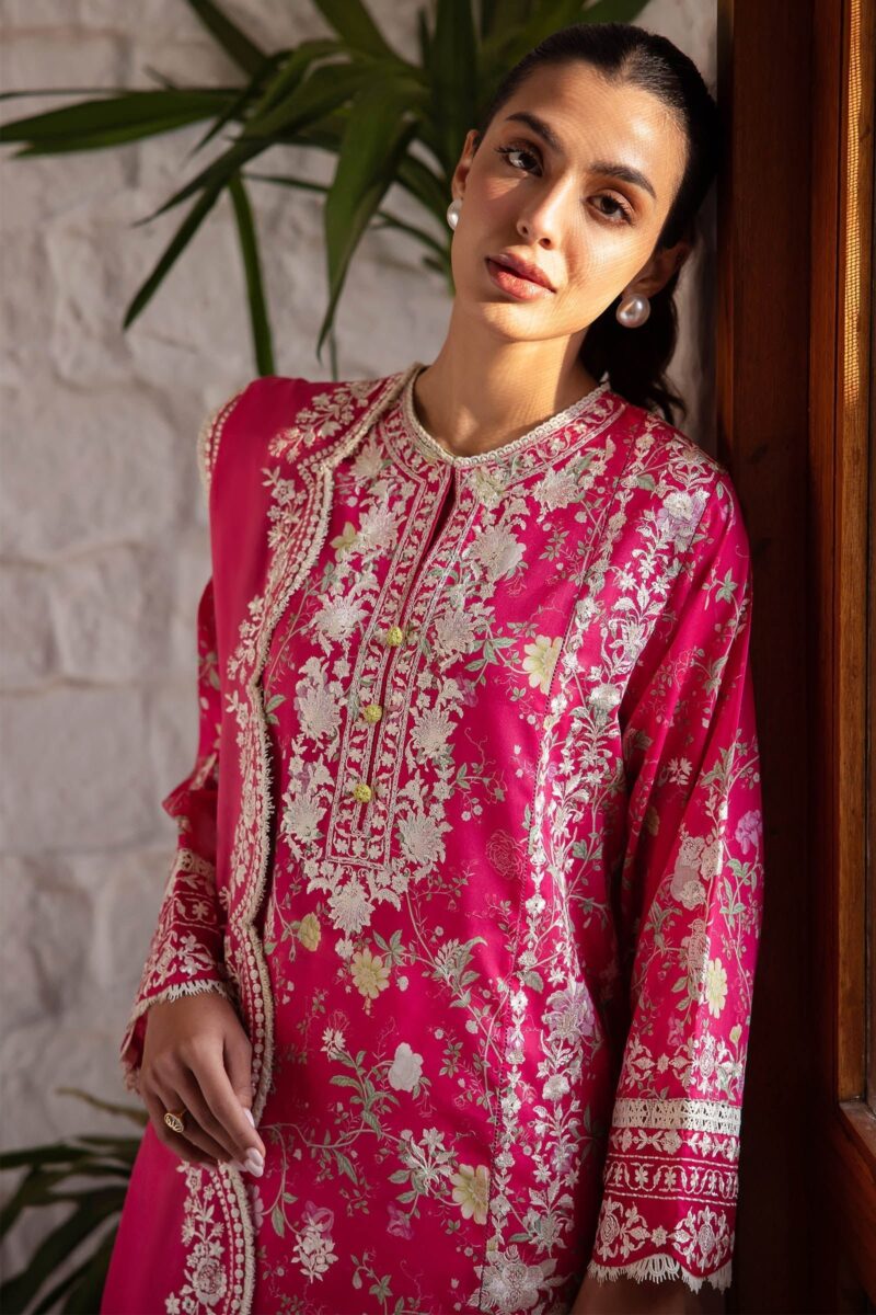 Zaha By Khadijah Shah Zl24-12a Leyla Embroidered Lawn 3pc Suit Collection 2024