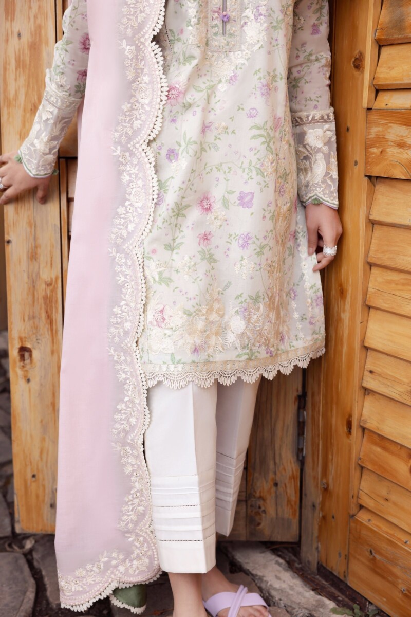 product Zaha By Khadijah Shah Zl24-12b Leyla Embroidered Lawn 3pc Suit Collection 2024