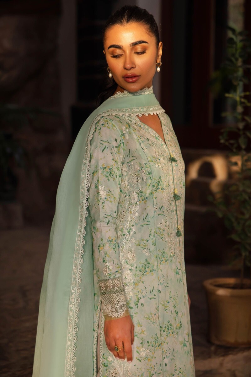 product Zaha By Khadijah Shah Zl24-13b Sezem Embroidered Lawn 3pc Suit Collection 2024