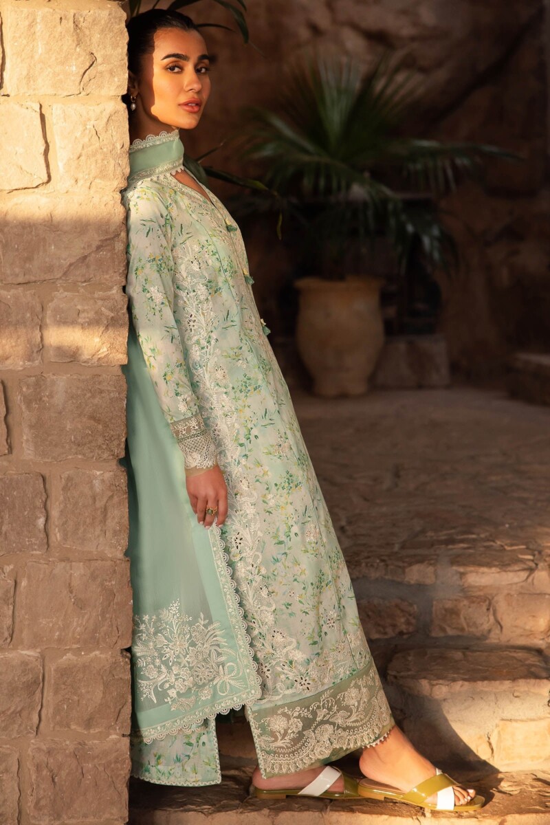 product Zaha By Khadijah Shah Zl24-13b Sezem Embroidered Lawn 3pc Suit Collection 2024