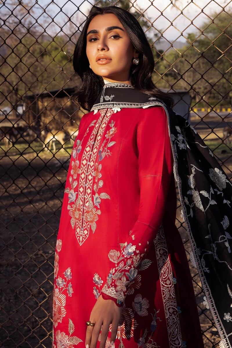 product Zaha By Khadijah Shah Zl24-14a Gizem Embroidered Lawn 3pc Suit Collection 2024