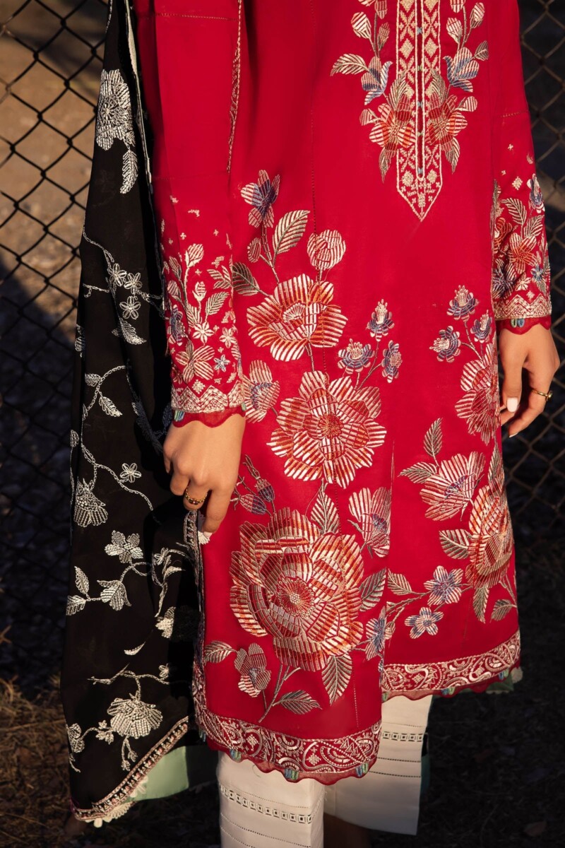 product Zaha By Khadijah Shah Zl24-14a Gizem Embroidered Lawn 3pc Suit Collection 2024