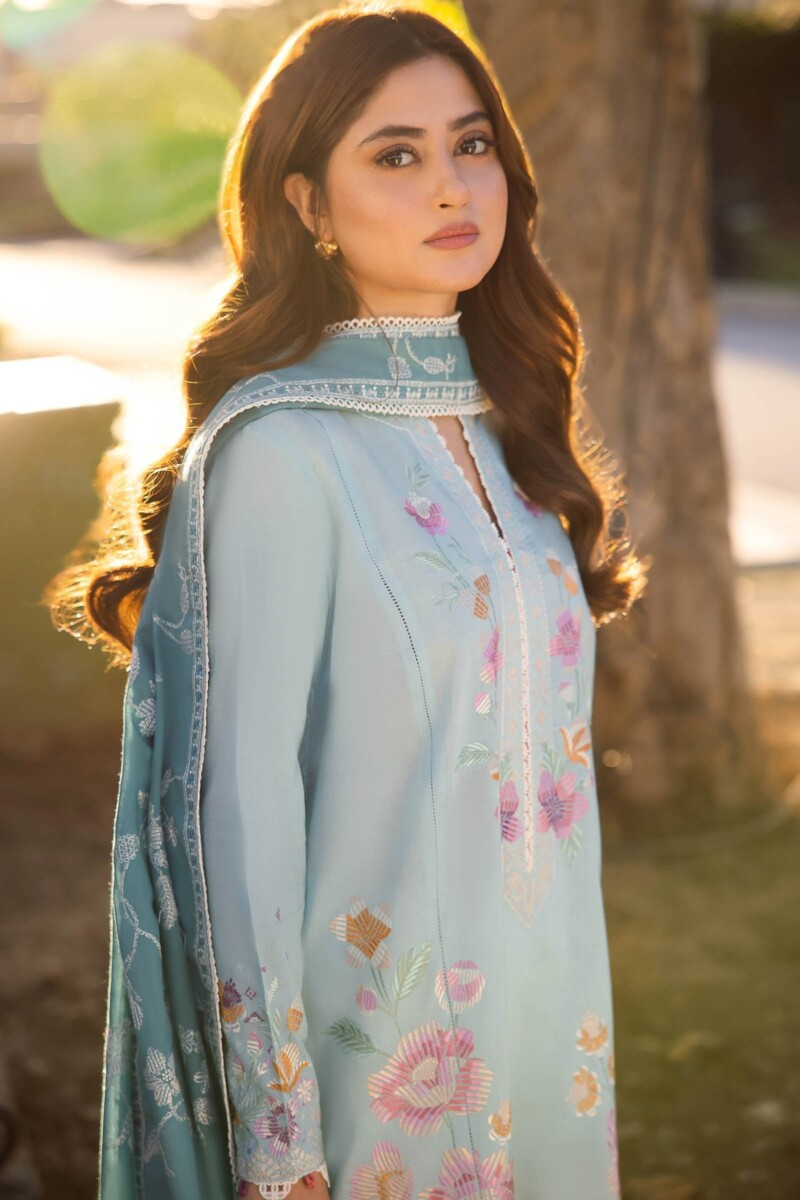 product Zaha By Khadijah Shah Zl24-14b Gizen Embroidered Lawn 3pc Suit Collection 2024