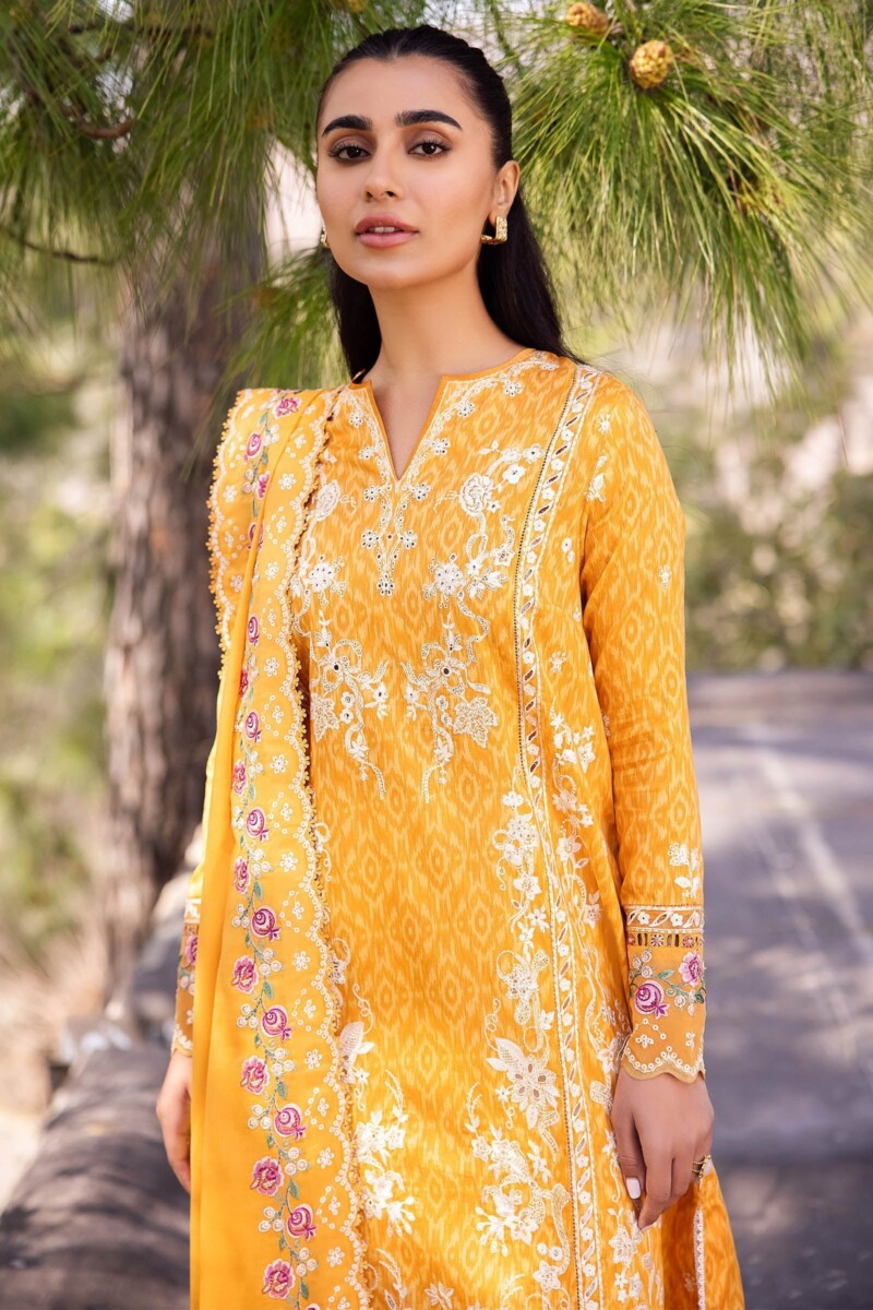 product Zaha By Khadijah Shah Zl24-15a Narina Embroidered Lawn 3pc Suit Collection 2024