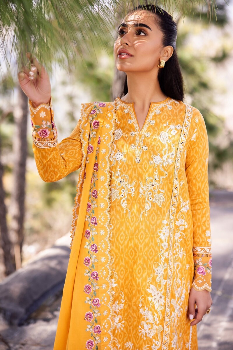 product Zaha By Khadijah Shah Zl24-15a Narina Embroidered Lawn 3pc Suit Collection 2024