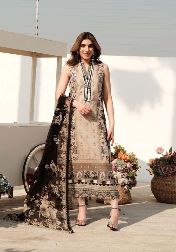 Zarqash Zq-01 Luxury Lawn 3Pc Suit Collection 2024