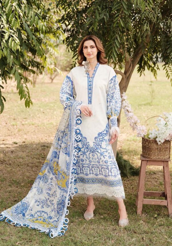 Zarqash Zq-07 Luxury Lawn 3Pc Suit Collection 2024