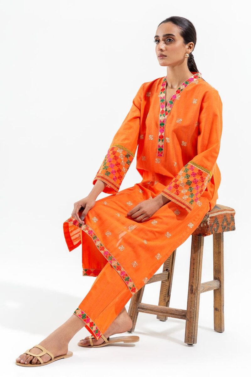 Beechtree 2 Piece Embroidered Brocia Jacquard Suit Pret