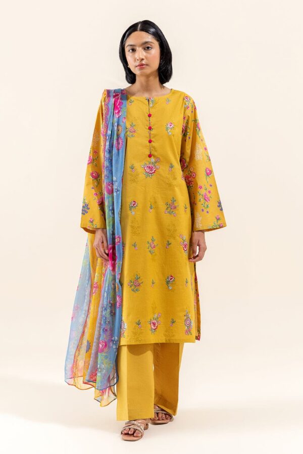 Beechtree 2 Piece Embroidered Lawn Suit Flaxen Burst Unstitched Summer