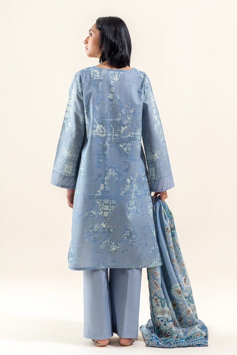 Beechtree 3 Piece Embroidered Lawn Suit Pearl Grey Unstitched Summer