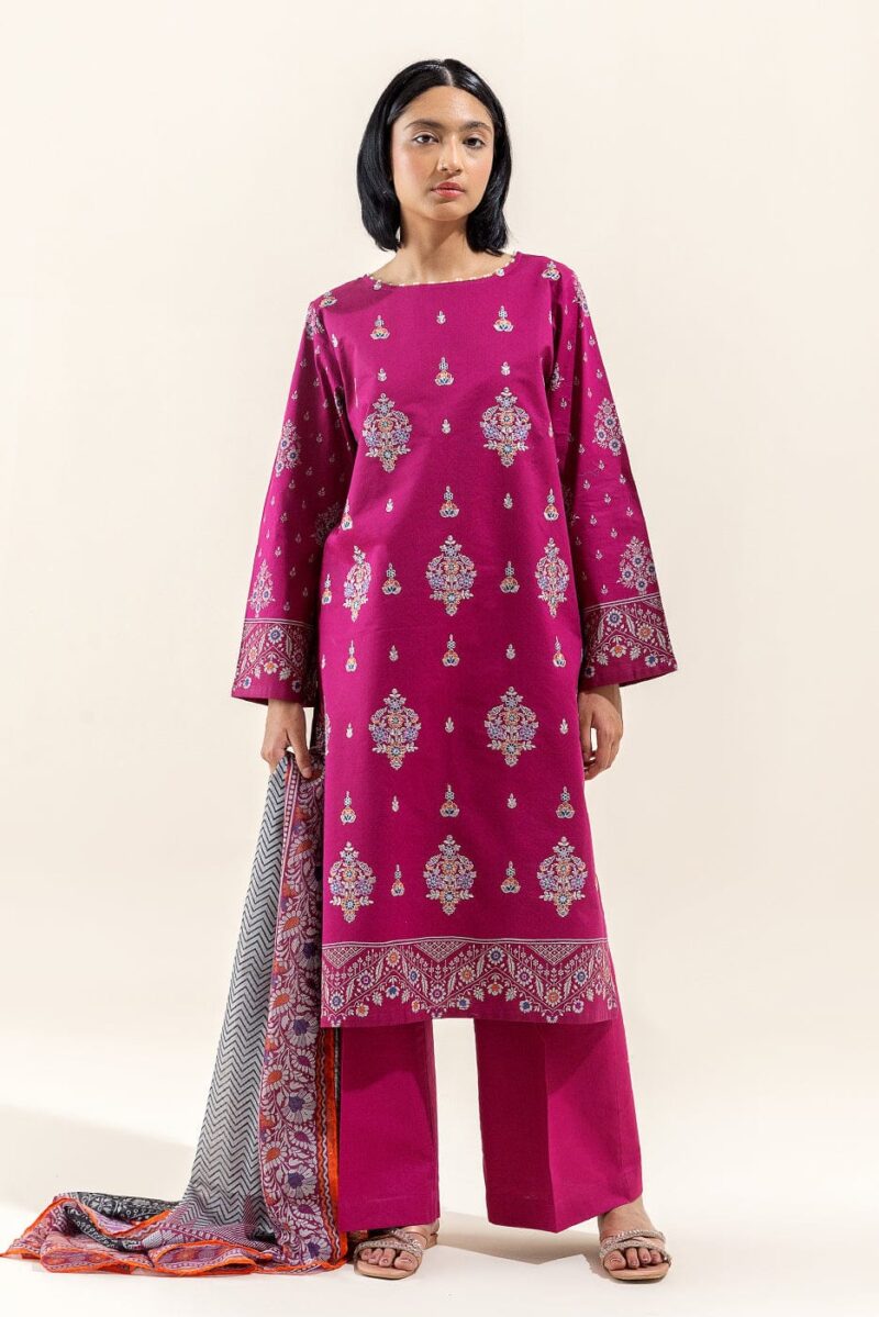 Beechtree 3 Piece Embroidered Lawn Suit Mulberry Adorn Unstitched Summer