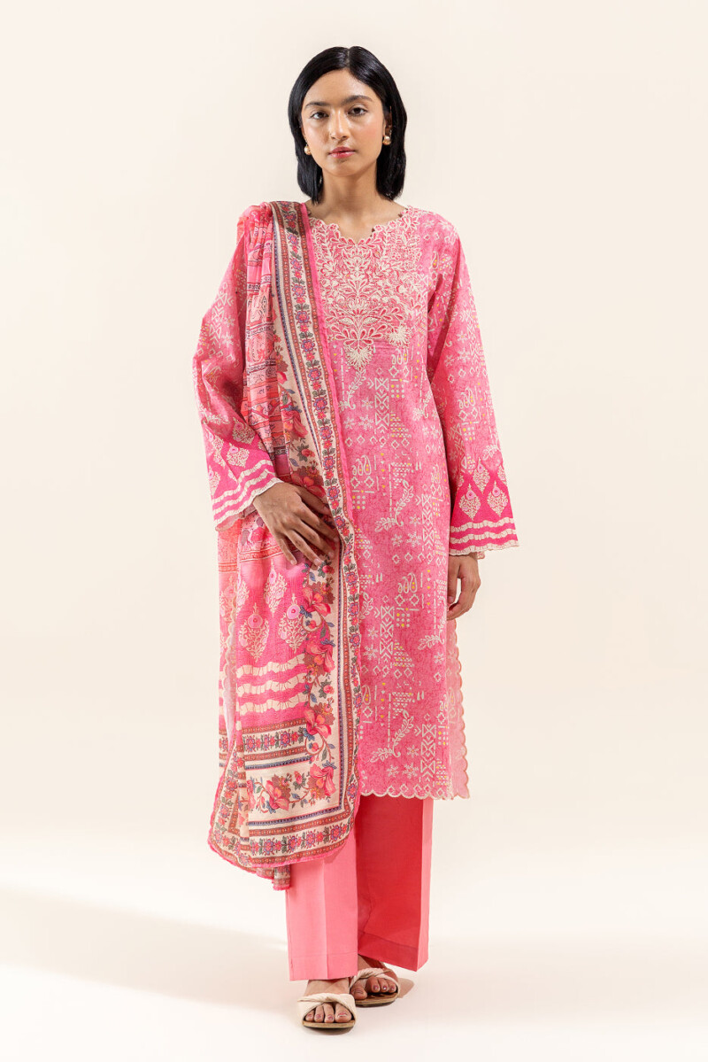 product Beechtree 3 Piece Embroidered Lawn Suit Rouge Gleam Unstitched Summer