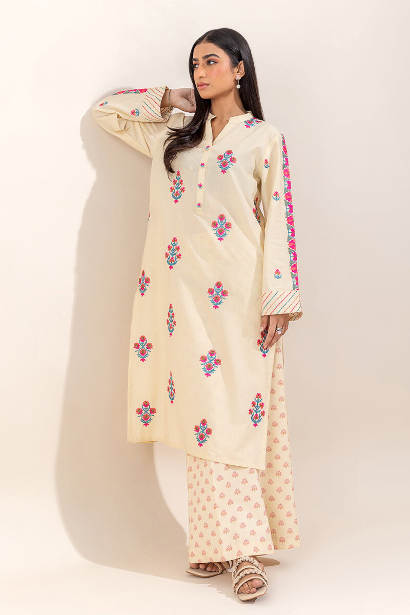 product Beechtree 2 Piece Embroidered Lawn Suit French Vanilla Unstitched Summer