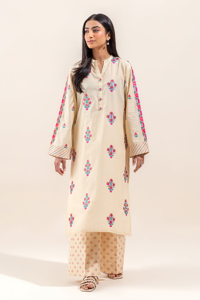 product Beechtree 2 Piece Embroidered Lawn Suit French Vanilla Unstitched Summer