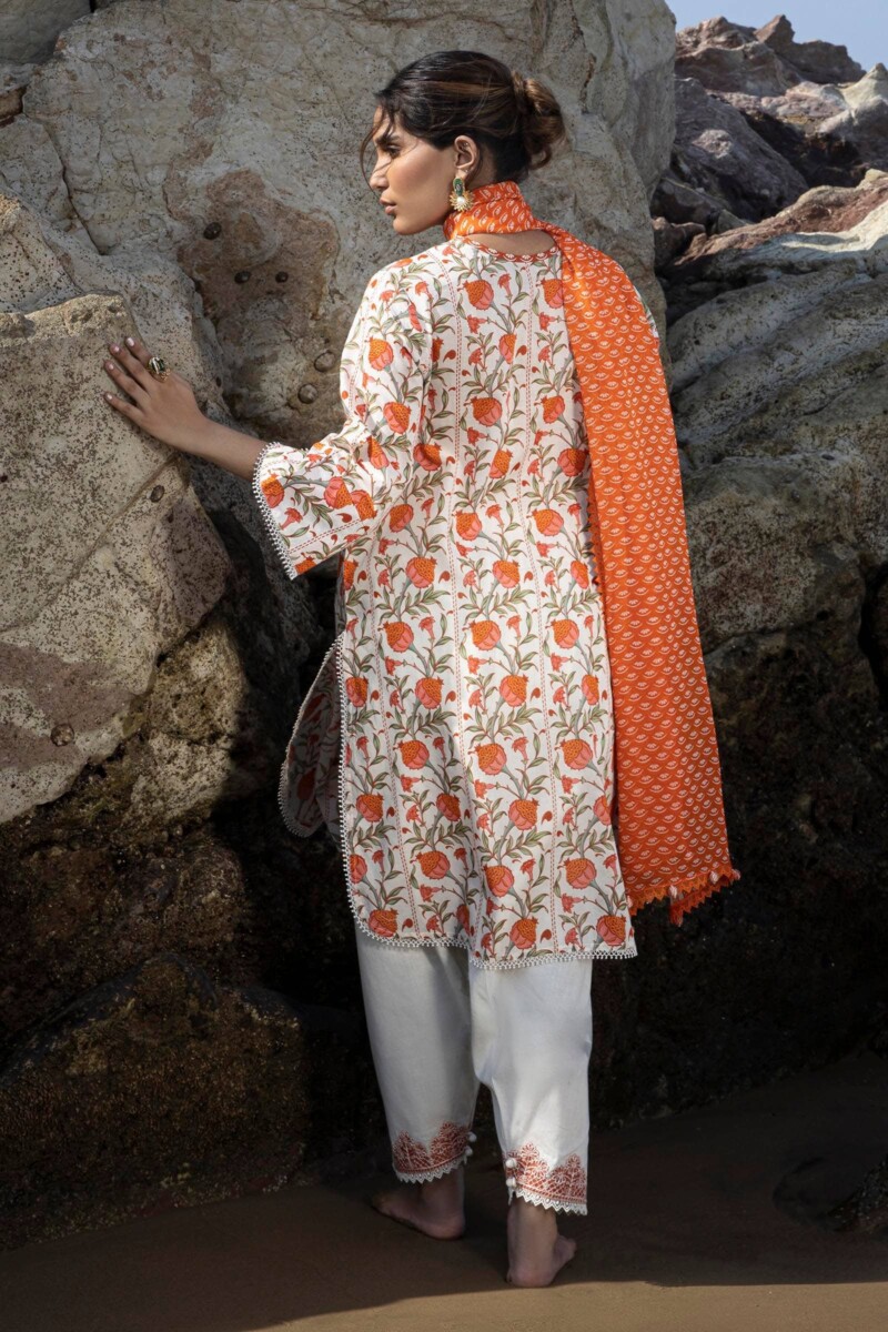 product Sana Safinaz Digital Printed Lawn H241-002b-2bi 3 Piece Suit Cultural Outfit 2024